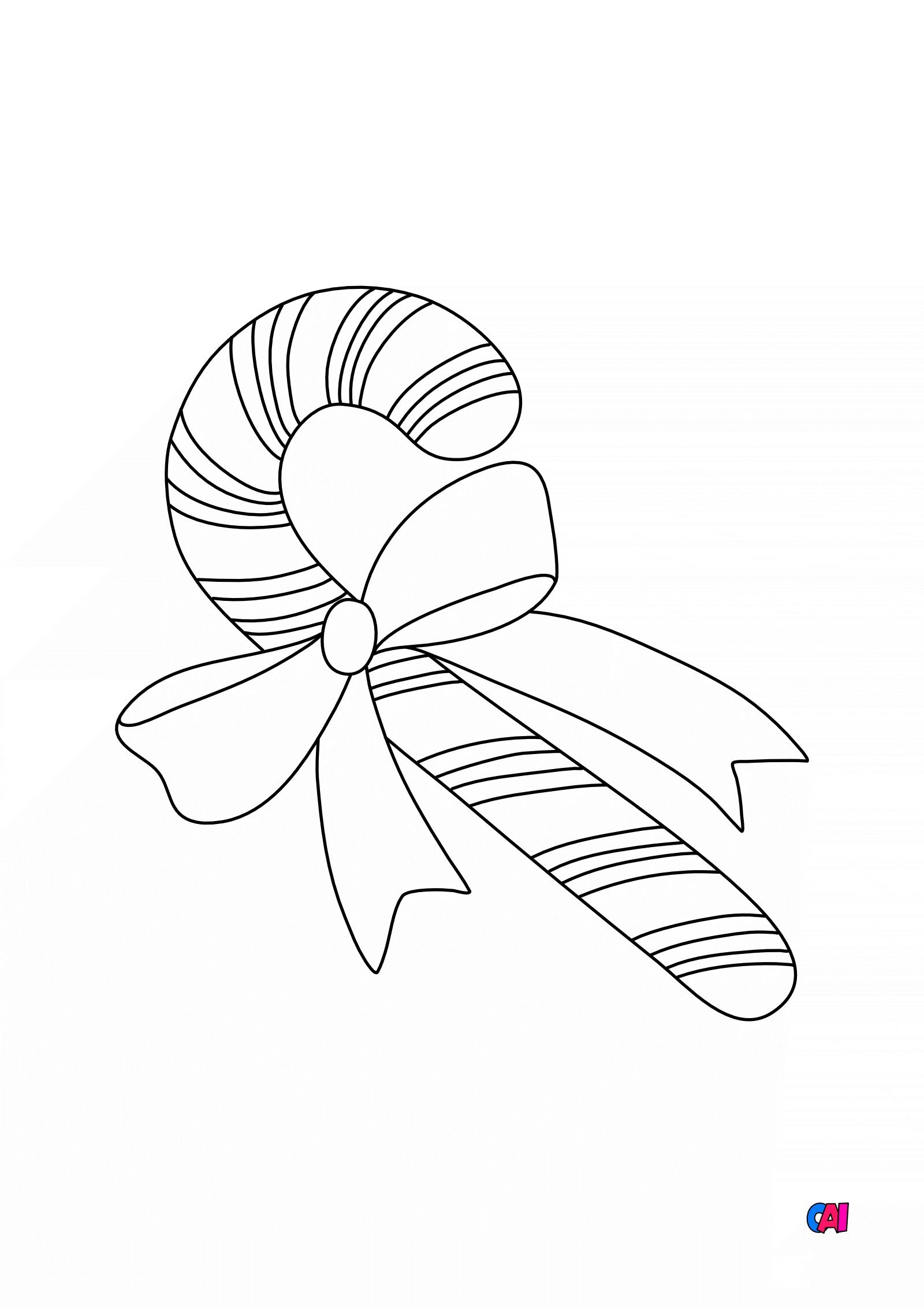 Dessin Sucre D orge De Noel A Imprimer Coloriage de Noël à imprimer - Sucre d'orge 3