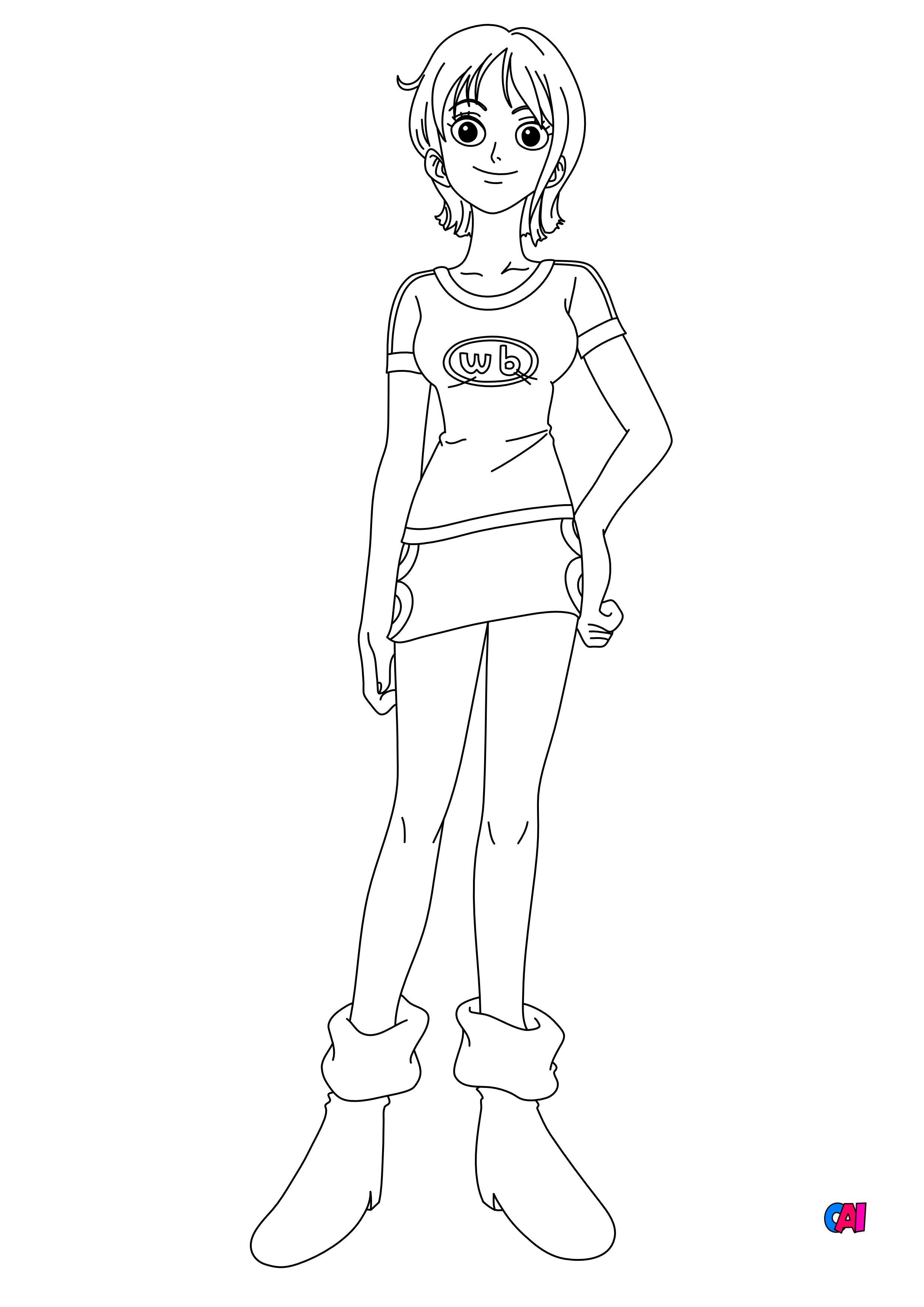 Dessin Nami One Piece Facile Coloriage One Piece à imprimer - Nami, la célèbre voleuse de pirates